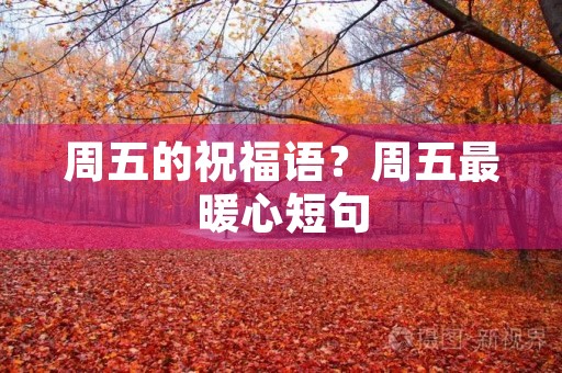 周五的祝福语？周五最暖心短句