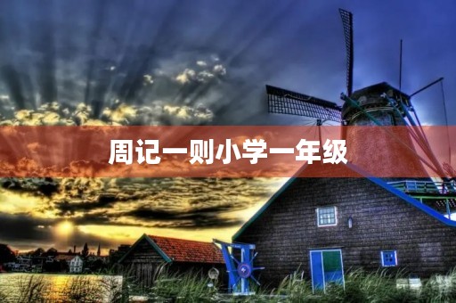 周记一则小学一年级
