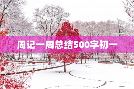 周记一周总结500字初一