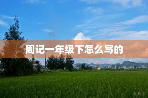 周记一年级下怎么写的