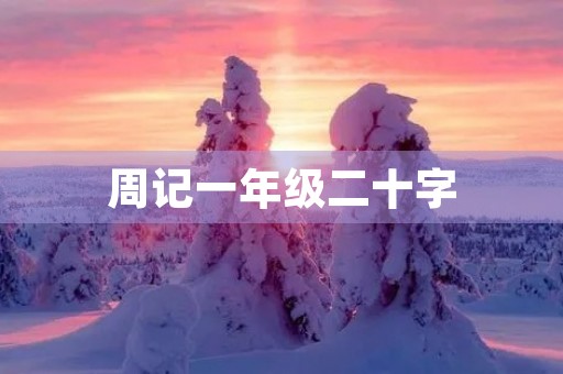 周记一年级二十字
