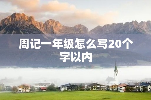 周记一年级怎么写20个字以内