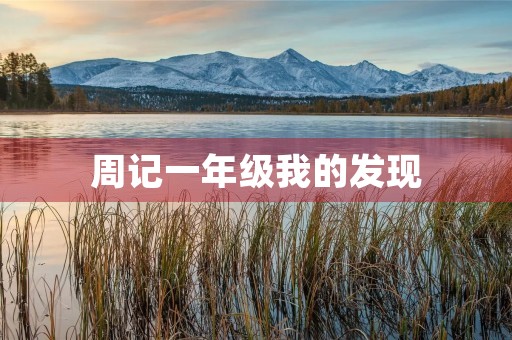 周记一年级我的发现