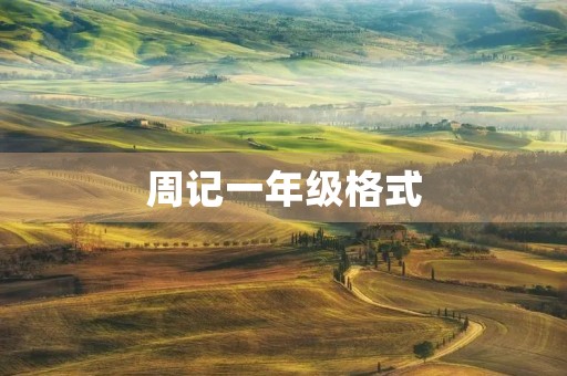 周记一年级格式