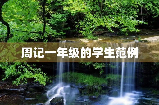 周记一年级的学生范例