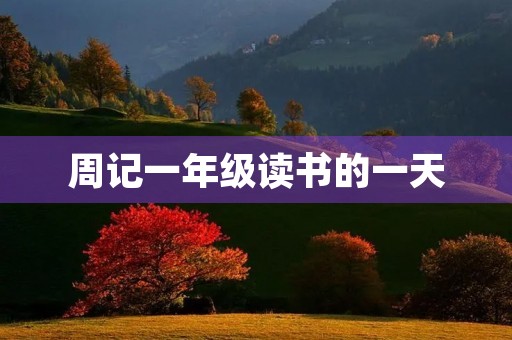 周记一年级读书的一天