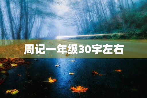 周记一年级30字左右