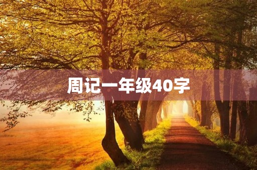 周记一年级40字