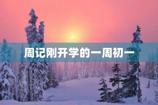 周记刚开学的一周初一