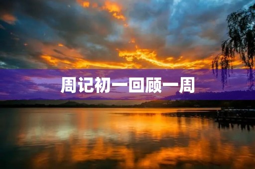周记初一回顾一周