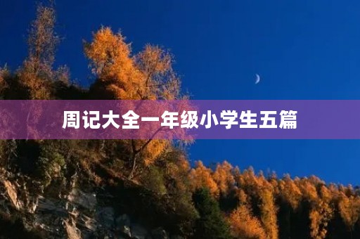 周记大全一年级小学生五篇