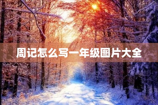 周记怎么写一年级图片大全