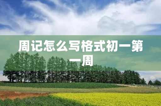 周记怎么写格式初一第一周