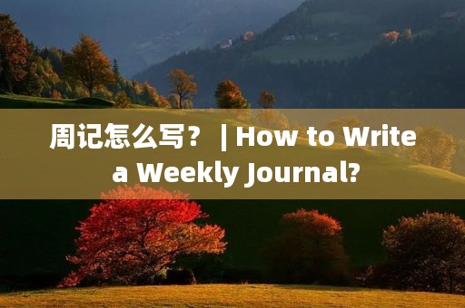 周记怎么写？ | How to Write a Weekly Journal?