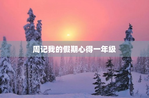 周记我的假期心得一年级