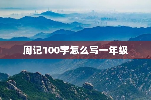 周记100字怎么写一年级