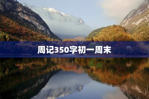 周记350字初一周末