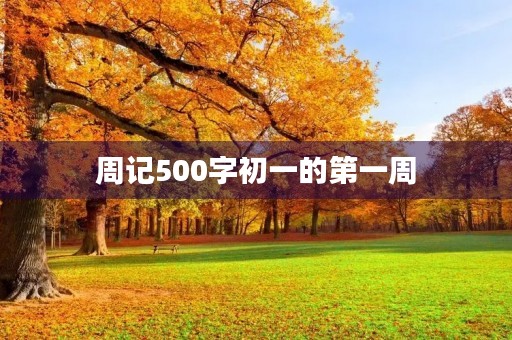 周记500字初一的第一周