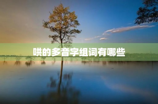 哄的多音字组词有哪些(哄怎么组词)