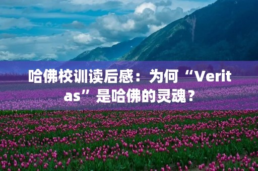 哈佛校训读后感：为何“Veritas”是哈佛的灵魂？