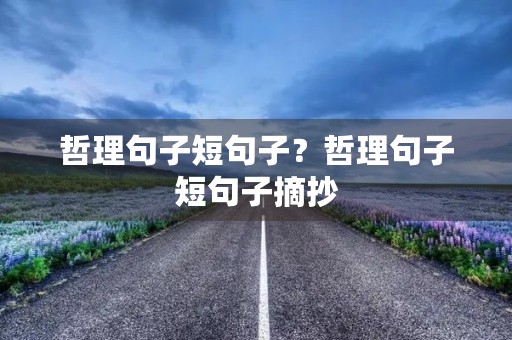 哲理句子短句子?哲理句子短句子摘抄 哲理句子短句子?哲理句子短句子摘抄