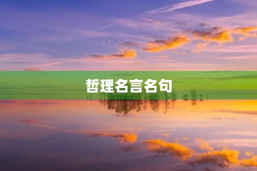 哲理名言名句，哲理名言名句大全励志