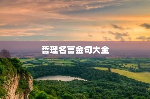 哲理名言金句大全，哲理名言金句大全摘抄
