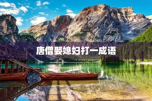 唐僧娶媳妇打一成语 唐僧娶媳妇打一成语