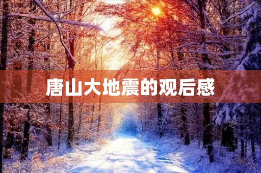 唐山大地震的观后感 唐山大地震的观后感