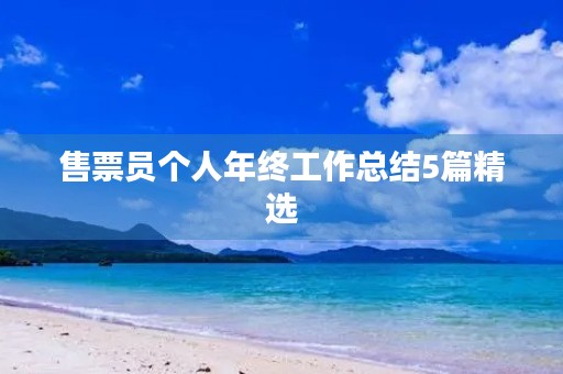 售票员个人年终工作总结5篇精选