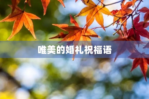 唯美的婚礼祝福语,结婚唯美句子