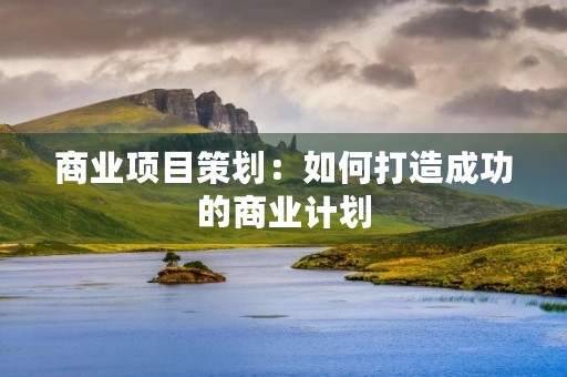 商业项目策划：如何打造成功的商业计划