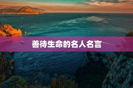 善待生命的名人名言,善待生命的名人名言有哪些 善待生命的名人名言,善待生命的名人名言有哪些