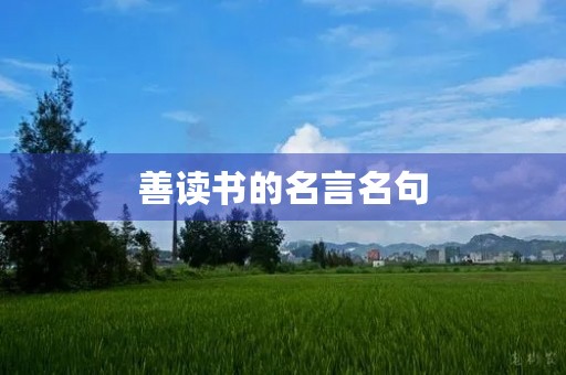 善读书的名言名句,善读书的名言名句大全 善读书的名言名句,善读书的名言名句大全