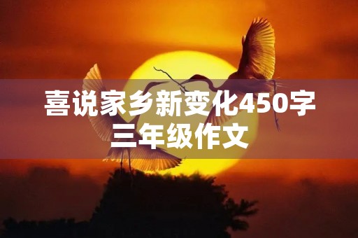 喜说家乡新变化450字三年级作文
