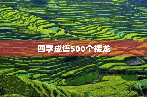 四字成语500个接龙
