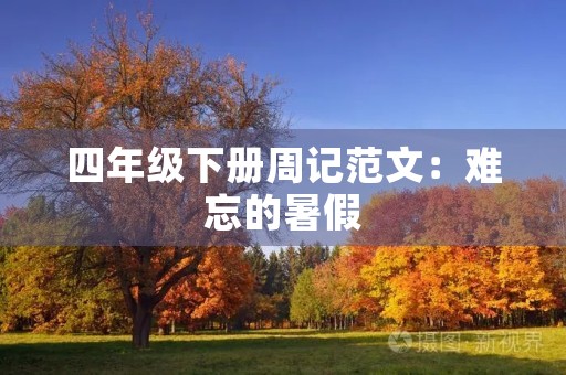四年级下册周记范文：难忘的暑假