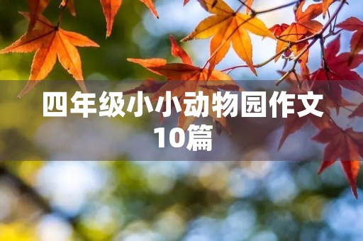 四年级小小动物园作文10篇