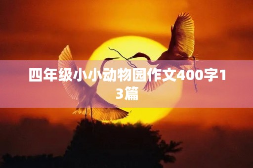 四年级小小动物园作文400字13篇