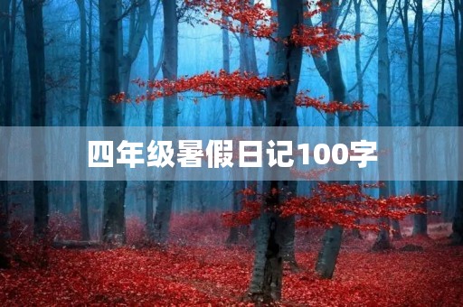 四年级暑假日记100字