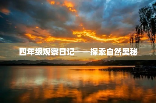 四年级观察日记——探索自然奥秘 四年级观察日记——探索自然奥秘