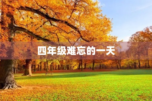 四年级难忘的一天