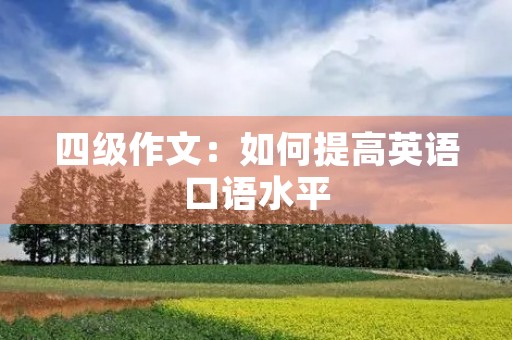 四级作文：如何提高英语口语水平