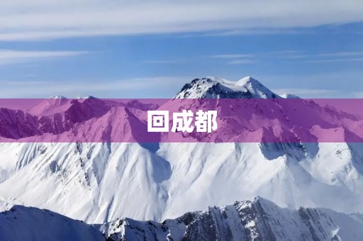 回成都 回成都