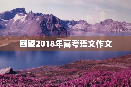 回望2018年高考语文作文