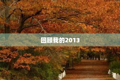 回顾我的2013 回顾我的2013