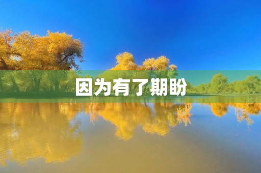 因为有了期盼，生活变得更加有意义