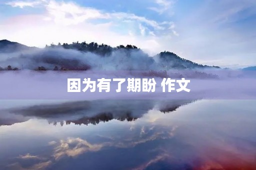 因为有了期盼 作文