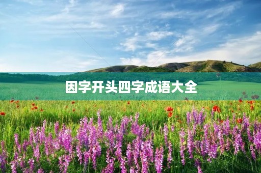 因字开头四字成语大全