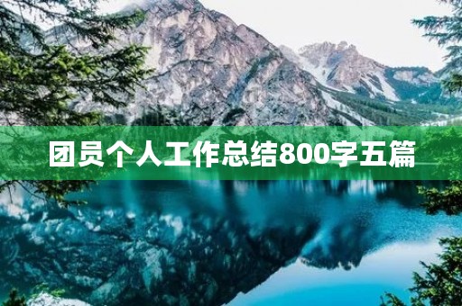 团员个人工作总结800字五篇